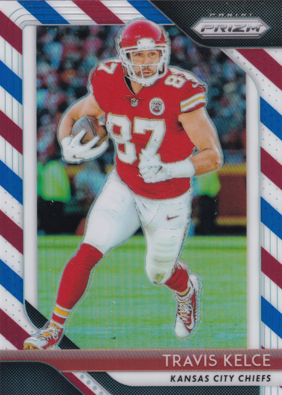 2018 Panini Prizm Red White Blue Travis Kelce Refractor - Moore Sports ...